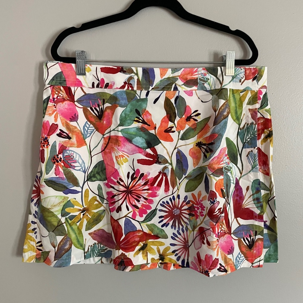 RipSkirt Hawaii Wrap Skirt XL Floral Wildflower Watercolor Vacation Length 1 NWT
